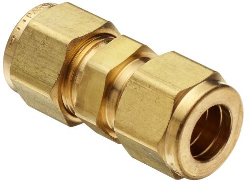 Parker A-Lok 1SC1-B Brass Compression Tube Fitting, Union, 1/16" Tube OD
