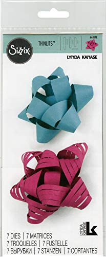 Sizzix Thinlits Die Set Bow, 3-D by Lynda Kanase (7-Pack), Multicolor
