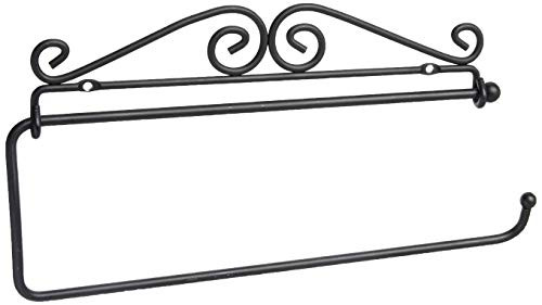 Spectrum Diversified Scroll Paper Towel Holder, Black