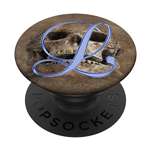 L Blue Skull Skeleton Dead Horror Initial Monogram Letter PopSockets Grip and Stand for Phones and Tablets L Blue Skull Skeleton Dead Horror Initial Monogram Letter PopSockets Grip and Stand for Phones and Tablets