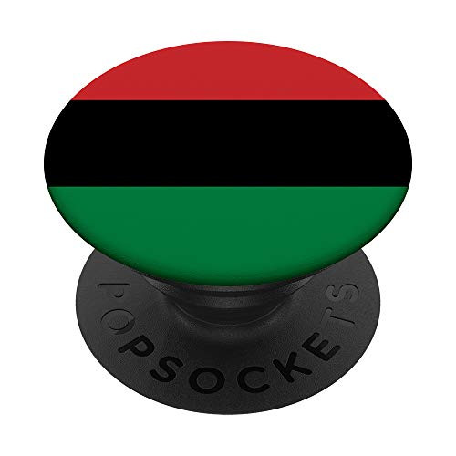 Pan African Flag Red Black Green Afro American Gift History PopSockets PopGrip: Swappable Grip for Phones  and  Tablets
