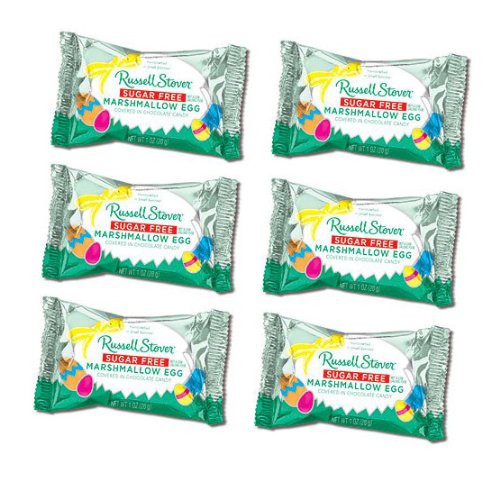 Russell Stover Sugar Free Chocolate Covered Easter Egg with Marshmallow (6 Pack)
