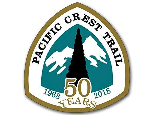 American Vinyl Pacific Crest Trail 50 Years 1968 to 2018 Sticker (Anniversary pct National Sign Logo)