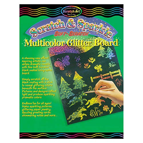 Melissa  and  Doug Scratch Art Scratch and Sparkle, Multicolor Glitter Board, 10-Pack