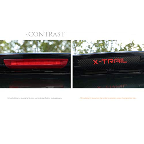 SLONG for Nissan X-Trail Rogue 2014 2015 2016 Carbon Fiber Rear Braking Light Decoration Cover Stickers Additional Brake Light Sticker