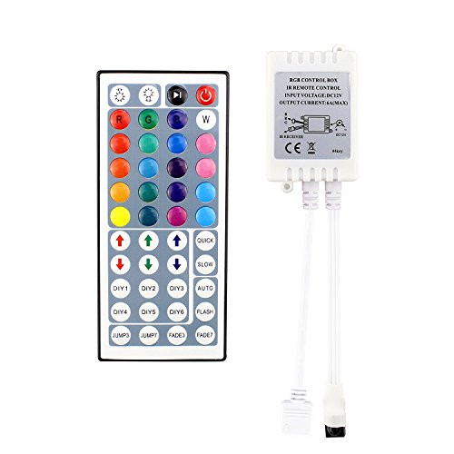 Relohas IR Remote Controller,44Key Panel With Controller Box for DC 12V 5050 3528 RGB Led Strip Light Relohas IR Remote Controller,44Key Panel With Controller Box for DC 12V 5050 3528 RGB Led Strip Light