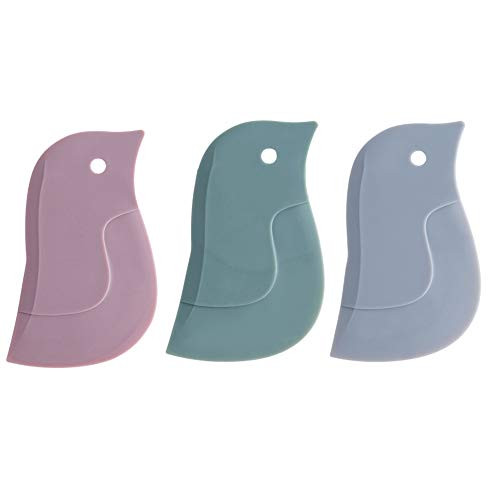 Pan Scraper, 3 pcs Durable Dish Scraper, Pot Scraper, Plastic Scrubbers for Pans, Multifunctional Kitchen Utensils