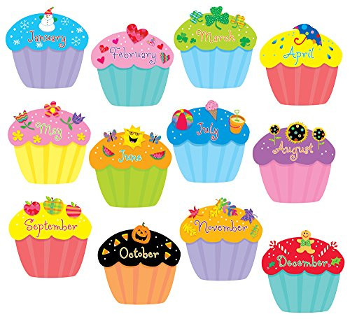 Creative Teaching Press Cupcakes 6-Inch Designer Cut-Outs (1795)