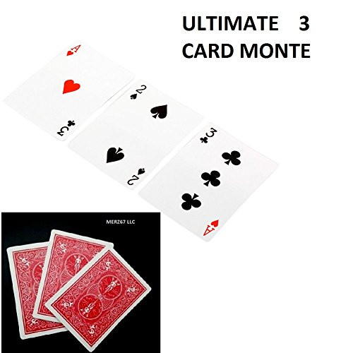 Bicycle Red Back 3 Three Card Monte Magic Trick
