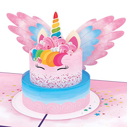 Unipop Cards Unicorn Birthday Cake Pop Up Cards, Valentines Day Card for Anyone, Lovebirds pop up card, Happy Birthday Card, Mothers Day Greeting Cards, Love Pop Up Card, Anniversary 3D Greeting Cards, (Love Pop Up Card)