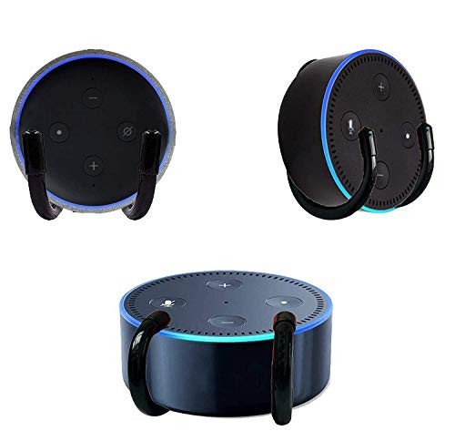 1 Pack Adjustable Metal Rack Wall Mount Stand Holder Bracket Hanger for Echo Dot (1st Gen) Echo Dot (2nd Gen) Echo Dot (3rd Gen) - No Echo Included - No Drilling