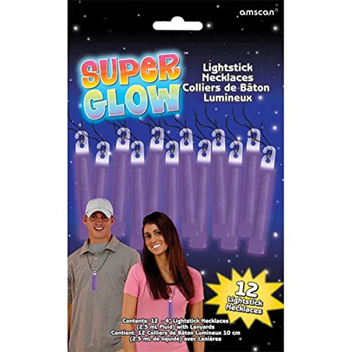 Amscan 345700.1 4" Glow Stick Value Pack - Purple, Party Accessory - 12 piece