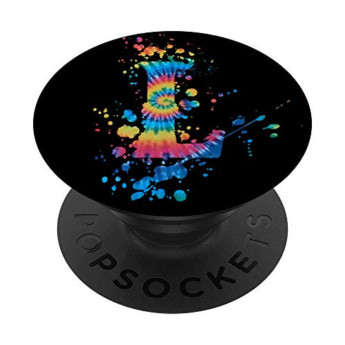 Tie Dye Letter L Monogram Design For Hippies and Gypsies PopSockets Grip and Stand for Phones and Tablets