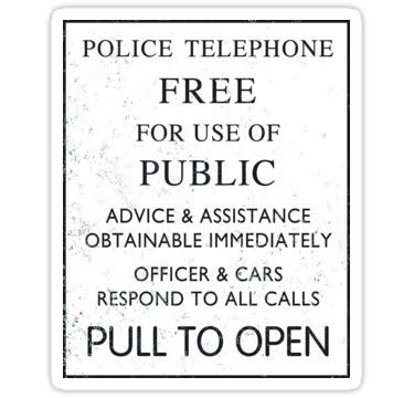 Lancy's Artwork Tardis Door Sign - 4x4 - Doctor Who Dr Who Sticker