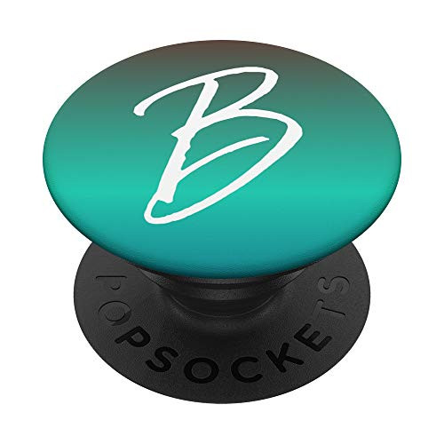 Letter B Blue to Red Gradient Phone Case Cute Teal Initial B PopSockets Grip and Stand for Phones and Tablets