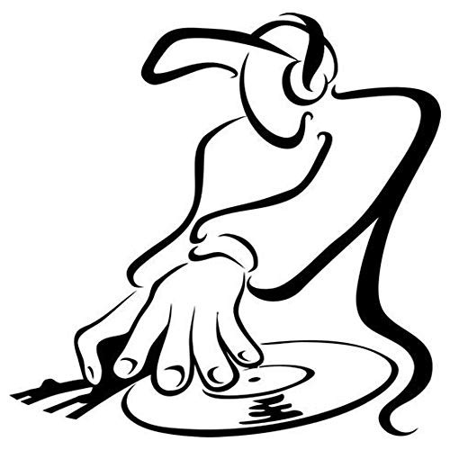 Dj Turntable Printed Decal Sticker - 5" Sticker for Cars Windows Notebooks Lockers Etc