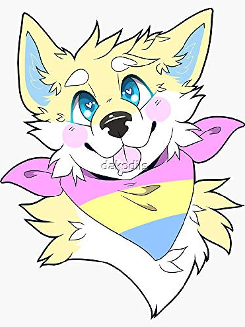 Pan Pride Dog Sticker - Sticker Graphic - Auto, Wall, Laptop, Cell, Truck Sticker for Windows, Cars, Trucks Pan Pride Dog Sticker - Sticker Graphic - Auto, Wall, Laptop, Cell, Truck Sticker for Windows, Cars, Trucks