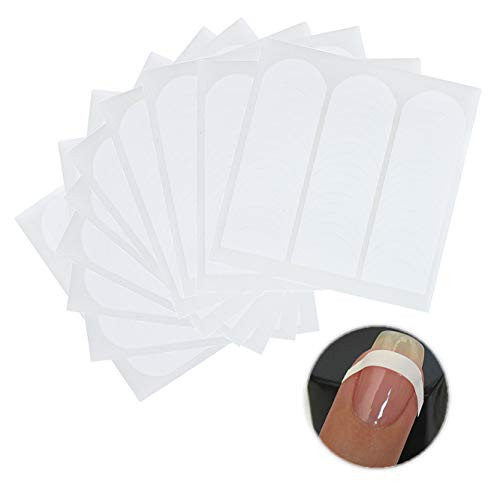 1200 Pieces French Manicure Strips, White Self-adhesive Moon Shape French Tip Nail Stickers Guides, French Tip Stickers for Manicure Art DIY 1200 Pieces French Manicure Strips, White Self-adhesive Moon Shape French Tip Nail Stickers Guides, French Tip Stickers for Manicure Art DIY