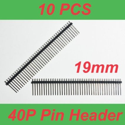 SUNKEE 40 Pin Break Away Male Header- Long Straight 19mm -10 Pcs