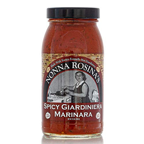 Nonna Rosina's - Spicy Giardiniera Marinara Sauce - Italian - Made with Enrico Formella Hot Giardiniera - Chicago Style Marinara Sauce 25oz.