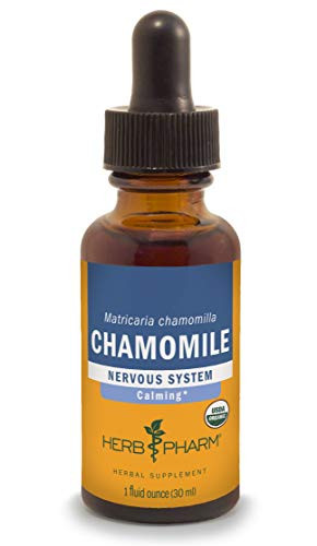 Herb Pharm Certified Organic Chamomile Liquid Extract for Calming Nervous System Support - 1 Ounce