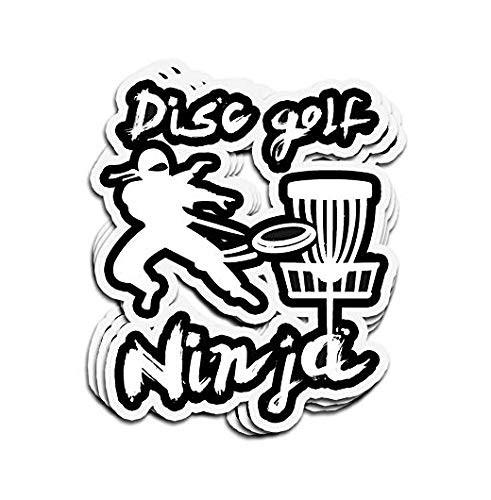Ninja Disc Golf Disc Golf - Sticker Graphic - Auto, Wall, Laptop, Cell, Truck Sticker for Windows, Cars, Trucks
