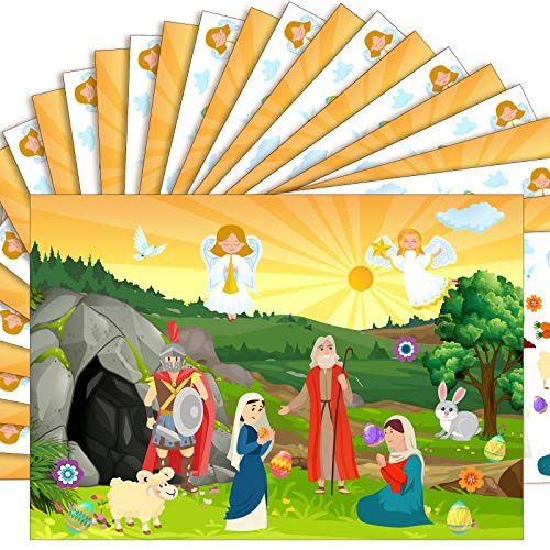 30 Pieces Make an Easter He Lives Sticker Scenes Resurrection Stickers Includes 15 Paper Background Stickers and 15 Sticker Sheets, Mix and Match Sticker for Easter Party, Spring Classroom Activity 30 Pieces Make an Easter He Lives Sticker Scenes Resurrection Stickers Includes 15 Paper Background Stickers and 15 Sticker Sheets, Mix and Match Sticker for Easter Party, Spring Classroom Activity