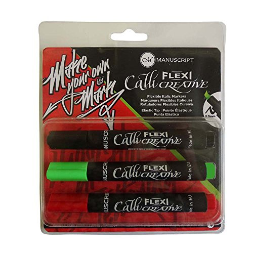 Manuscript Pen MM6683 Manuscript CalliCreative Flexi Markers 3/Pkg