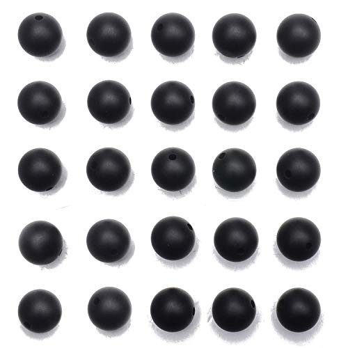 NCB Black Matte Onyx Beads 200pcs 6mm Round Gemstone Beads Spacer Charm Beads Natural Stone Loose Beads for Bracelet Necklace Jewelry Making (Matte Black Onyx, 6mm 200pcs)