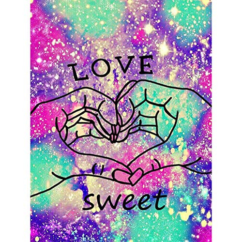 DIY 5D Diamond Painting by Numbers Kits, Colorful Quotes Inspirational Word, Sweet Love Heart, Full Drill Rhinestones Paint with Diamonds Crystal Diamond Art (Heart) DIY 5D Diamond Painting by Numbers Kits, Colorful Quotes Inspirational Word, Sweet Love Heart, Full Drill Rhinestones Paint with Diamonds Crystal Diamond Art (Heart)