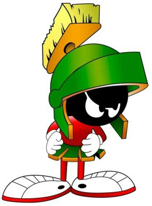 Marvin The Martian Kids USA Laptop Vinyl Decal StickerCar Decal Bumper Sticker for Use on Laptops Windows Scrapbook Luggage Lockers Cars Trucks