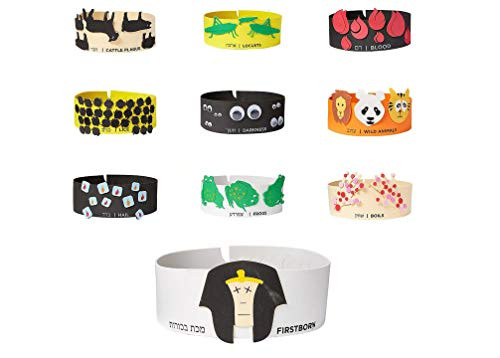 Rite Lite Passover Ten Plagues Makkos Play Headbands Set of 10 For Pesach Seder