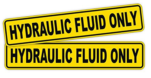 (2) HYDRAULIC FLUID ONLY Vinyl Decals/Weatherproof Stickers/Labels/Markers Fuel Gas Hose Valve