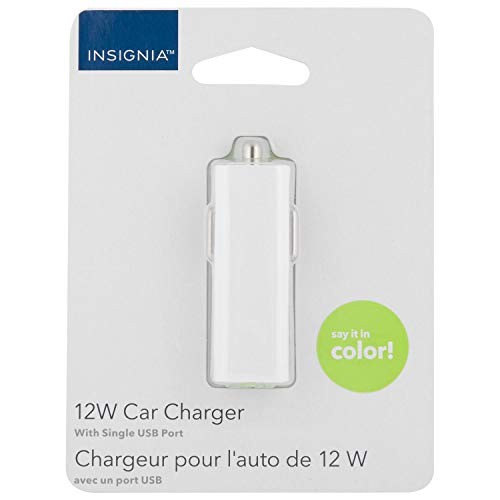 Insignia 12-Watt USB Car Charger (NS-MDCU-9C) - White/Green - Model #: NS-MDCU-9C