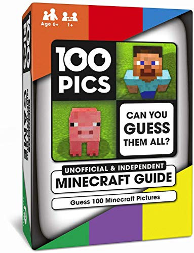 100 PICS Unofficial and Independent Minecraft Guide - Travel Card Game - Pocket Puzzles for Kids and Adults