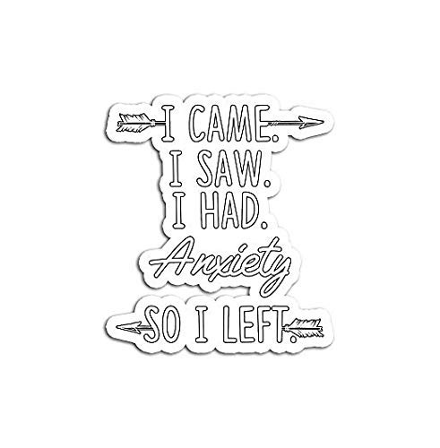 I Came Saw Had Anxiety So Left Funny Awkward Premium - Decorative Sticker Graphic