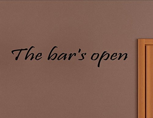 Vinyl Quote Me The bar's Open Vinyl Wall Saying Quote Words Decal Vinyl Quote Me The bar's Open Vinyl Wall Saying Quote Words Decal