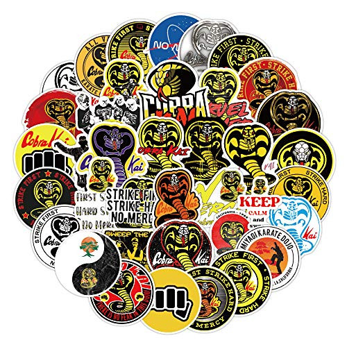 Cobra Kai Karate Stickers Set - 50 Pcs Cobra Kai Karate Laptop Stickers Cobra Kai Karate Stickers Set - 50 Pcs Cobra Kai Karate Laptop Stickers