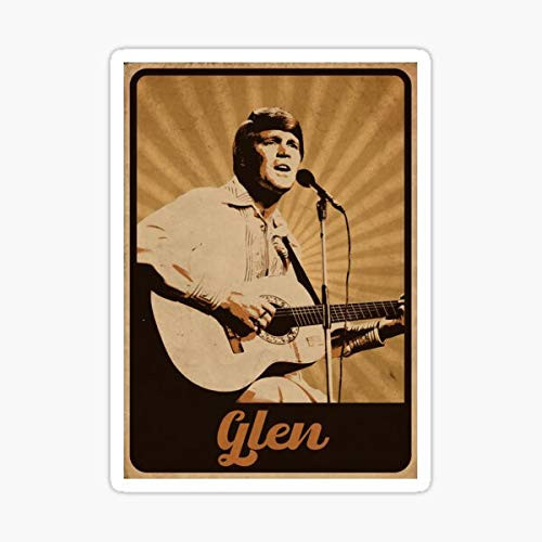 Glen Campbell Vintage Country Music Sticker - My STICKER Design - Sticker Graphic
