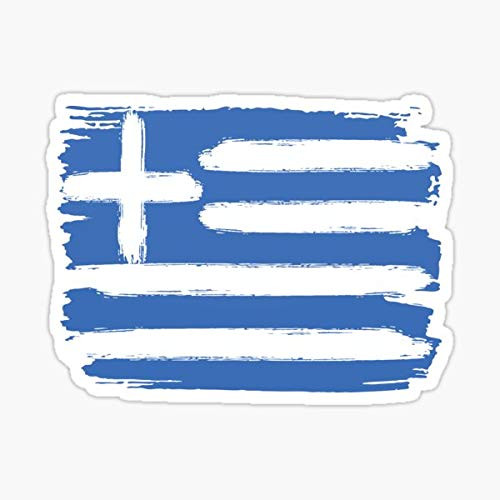 Greek Flag Greece Growing Up Greek Sticker - My STICKER Design - Sticker Graphic