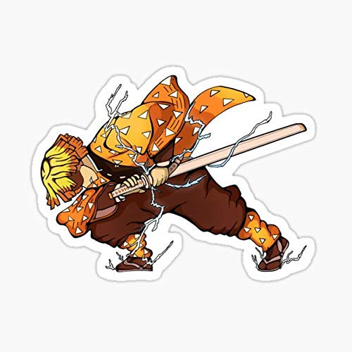 Zenitsu from Demon Slayer Sticker - Sticker Graphic - Auto, Wall, Laptop, Cell, Truck Sticker for Windows, Cars, Trucks
