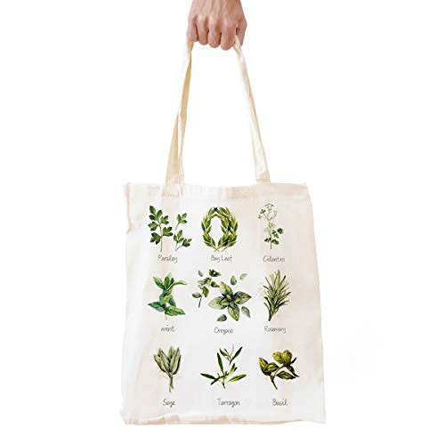 Funny Kitchen Herbs Art Natural Cotton Reusable Tote Bag - Cute Eco-Friendly Botanical Prints Shopping Bag Tote Bag Shoulder Bag Gifts for Teens Women Best Friends Funny Kitchen Herbs Art Natural Cotton Reusable Tote Bag - Cute Eco-Friendly Botanical Prints Shopping Bag Tote Bag Shoulder Bag Gifts for Teens Women Best Friends