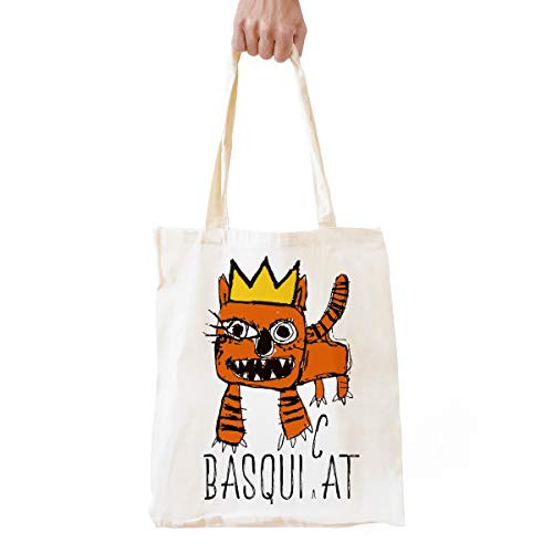 Funny Basquiat Cat Art Natural Cotton Reusable Tote Bag - Cute Eco-Friendly Shopping Bag Tote Bag Shoulder Bag Gifts for Cat Lover Teens Women Best Friends Artists Funny Basquiat Cat Art Natural Cotton Reusable Tote Bag - Cute Eco-Friendly Shopping Bag Tote Bag Shoulder Bag Gifts for Cat Lover Teens Women Best Friends Artists