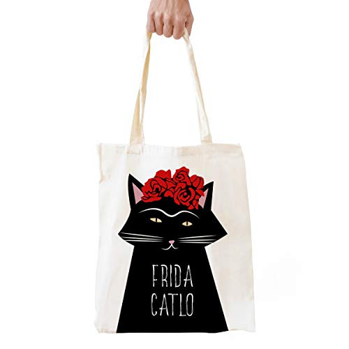 Funny Frida Kahlo Cat Art Natural Cotton Reusable Tote Bag - Cute Eco-Friendly Shopping Bag Tote Bag Shoulder Bag Gifts for Cat Lover Teens Women Best Friends Funny Frida Kahlo Cat Art Natural Cotton Reusable Tote Bag - Cute Eco-Friendly Shopping Bag Tote Bag Shoulder Bag Gifts for Cat Lover Teens Women Best Friends