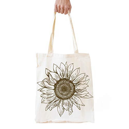 Cute Floral Tote Bag for Women Girls - Sunflower Natural Cotton Reusable Tote Bag - Eco-Friendly Shopping Bag Shoulder Bag Weekender Bag Gifts for Teens Best Friends Cute Floral Tote Bag for Women Girls - Sunflower Natural Cotton Reusable Tote Bag - Eco-Friendly Shopping Bag Shoulder Bag Weekender Bag Gifts for Teens Best Friends
