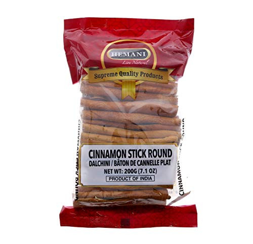 HEMANI - Whole Round Cinnamon Sticks 7.1 OZ (200g) - Product of India