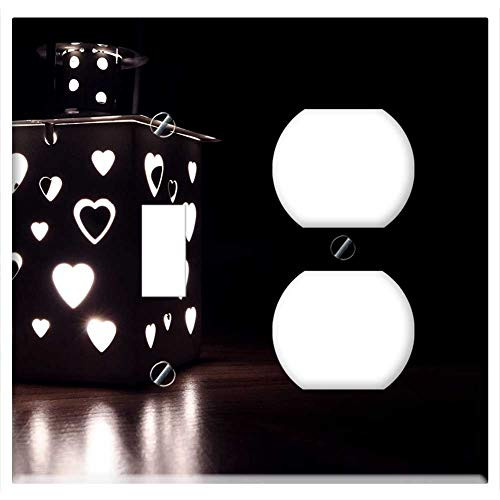 2-Gang, Toggle Outlet Combination Wall Plate Cover - Lantern Dark Lamp Night Decoration Light Glow 3 2-Gang, Toggle Outlet Combination Wall Plate Cover - Lantern Dark Lamp Night Decoration Light Glow 3