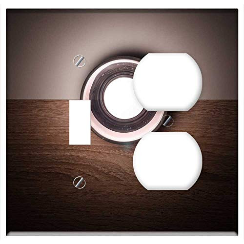 2-Gang, Toggle Outlet Combination Wall Plate Cover - Lantern Dark Lamp Night Decoration Light Glow 1 2-Gang, Toggle Outlet Combination Wall Plate Cover - Lantern Dark Lamp Night Decoration Light Glow 1