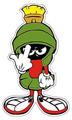 Marvin The Martian F You Printed Sticker