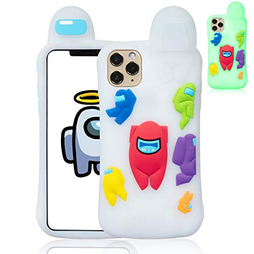 Oqplog Case for iPhone 11 Pro Max Cartoon Cute 3D Kawaii Fun Luminous Kids Design Soft Silicone Cover,Unique Cool Funny Fashion Cases for iPhone 11 Pro Max 6.5" Shell for Us Girls Boys Women